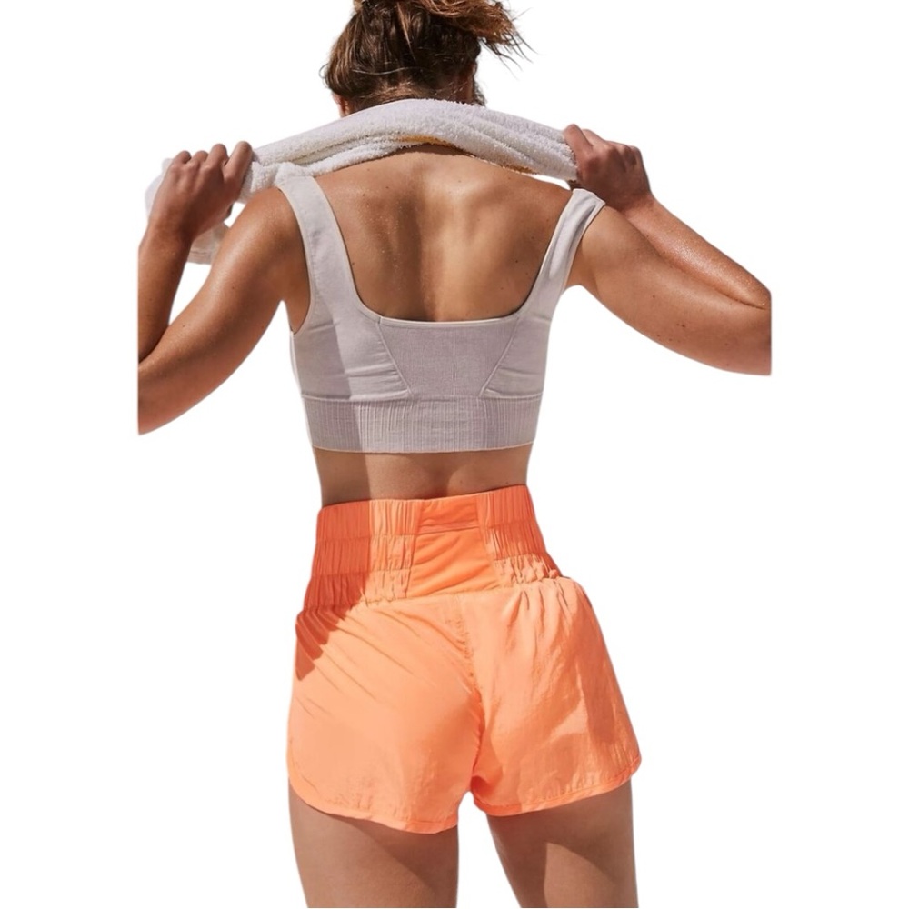 Free People Movement The Way Home High Rise Burning Up Neon Orange Shorts - Picture 2 of 8